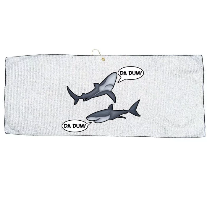 Funny Shark Da Dum Da Dum Large Microfiber Waffle Golf Towel