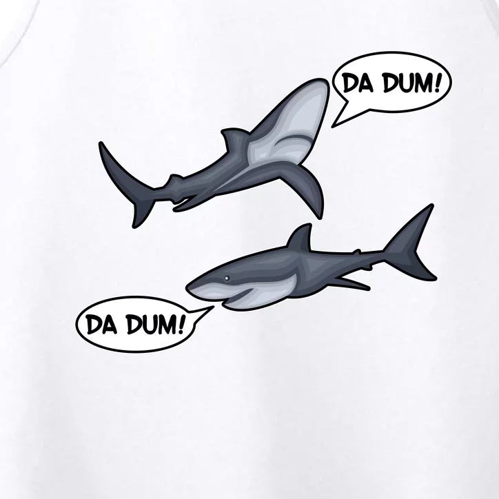 Funny Shark Da Dum Da Dum Performance Tank