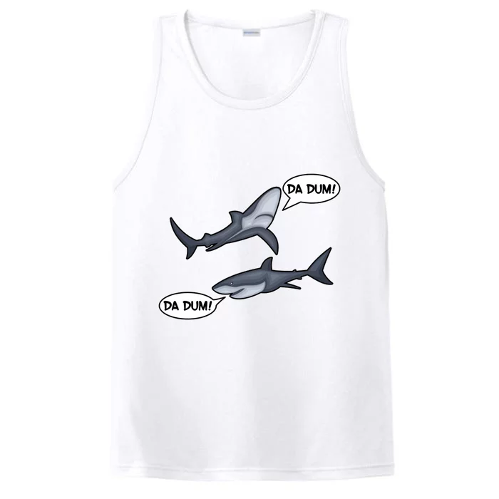 Funny Shark Da Dum Da Dum Performance Tank