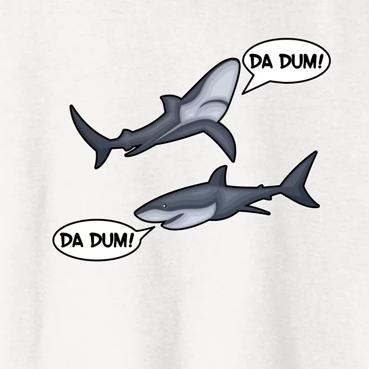 Funny Shark Da Dum Da Dum Women's Crop Top Tee