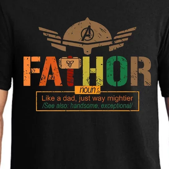 Fathor Superhero Dad Father's Day Powerful Dad Pajama Set