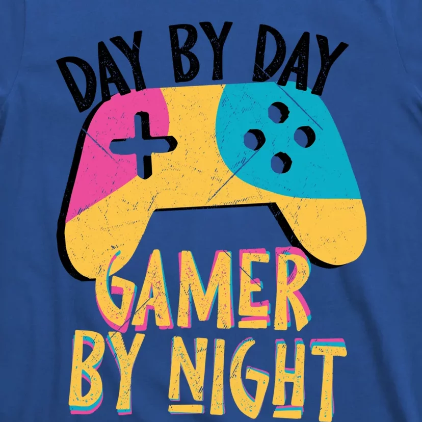 Funny Sarcastic Dad By Day Gamer By Night Video Games Lover Gift T-Shirt