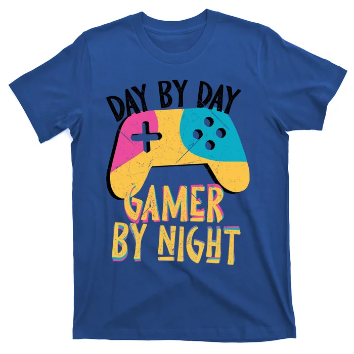 Funny Sarcastic Dad By Day Gamer By Night Video Games Lover Gift T-Shirt