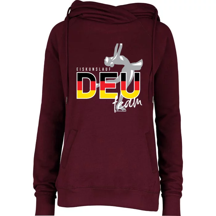 Figure Skating Deutschland Womens Funnel Neck Pullover Hood