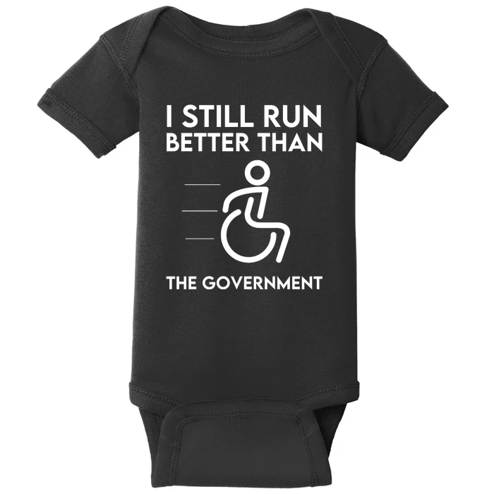 Funny Sarcastic Disabled Wheelchair Political Baby Bodysuit