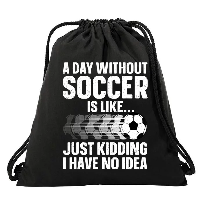 Funny Soccer Design For Women Sport Player Soccer Lover Drawstring Bag