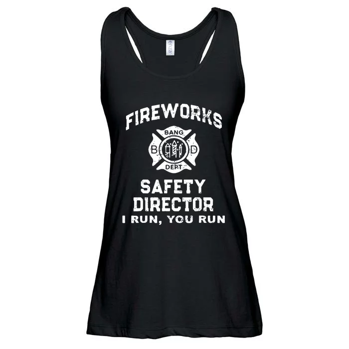 Fireworks Safety Director I Run You Run Ladies Essential Flowy Tank