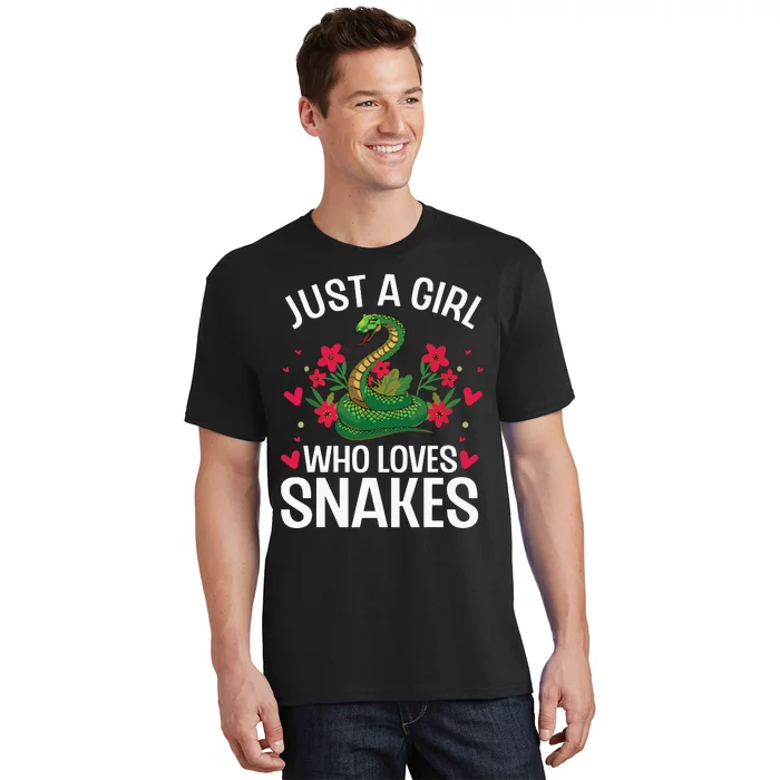 Funny Snake Design For Girl Women Snake Lover T-Shirt