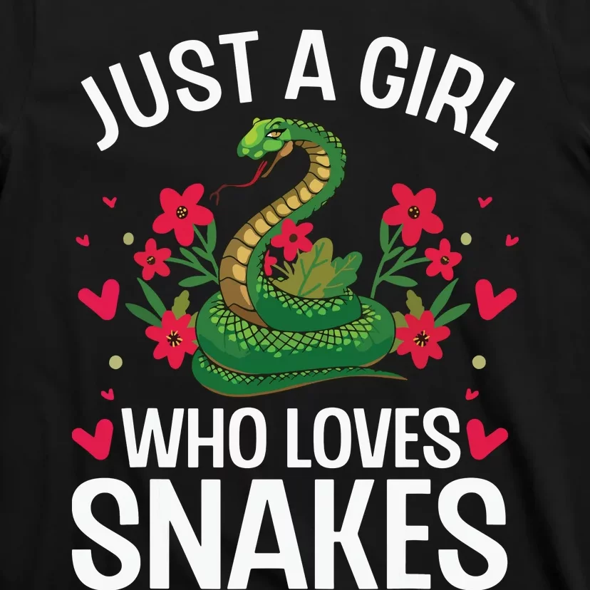 Funny Snake Design For Girl Women Snake Lover T-Shirt