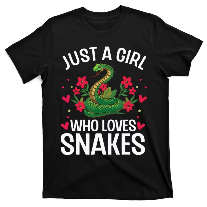 Funny Snake Design For Girl Women Snake Lover T-Shirt