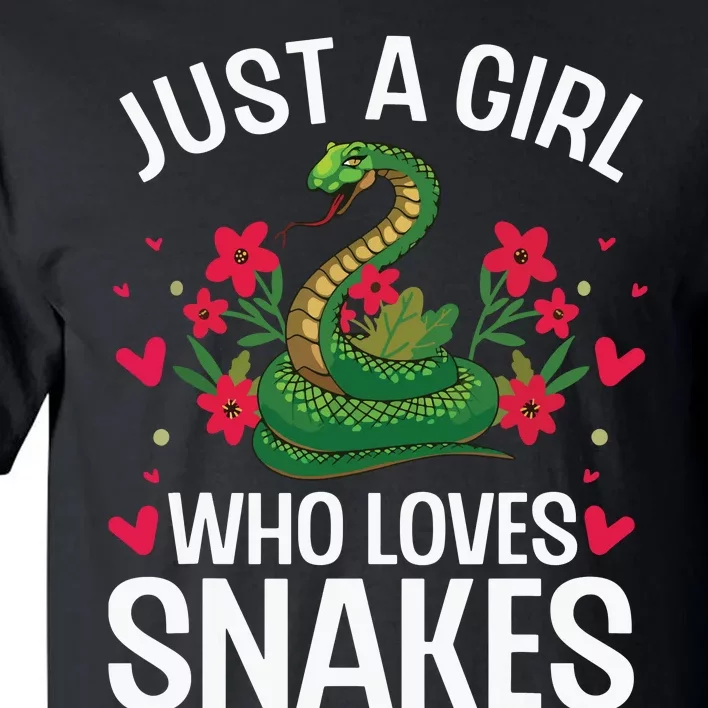 Funny Snake Design For Girl Women Snake Lover Tall T-Shirt