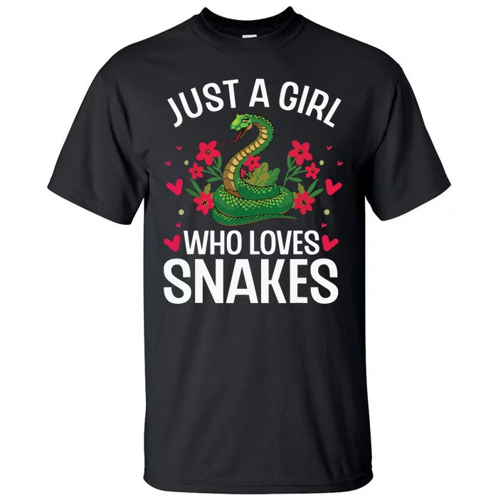 Funny Snake Design For Girl Women Snake Lover Tall T-Shirt