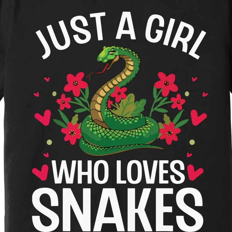 Funny Snake Design For Girl Women Snake Lover Premium T-Shirt