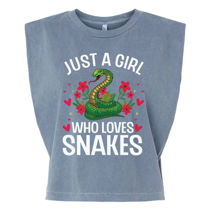 Funny Snake Design For Girl Women Snake Lover Garment-Dyed Women's Muscle Tee