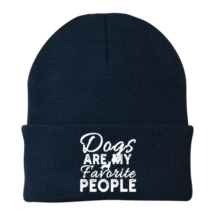 Funny Sarcastic Dog Owner Dogs Are My Favorite People Humor Meaningful Gift Knit Cap Winter Beanie