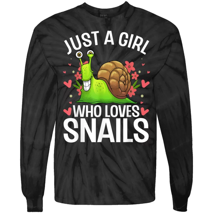 Funny Snail Design For Snail Lover Tie-Dye Long Sleeve Shirt