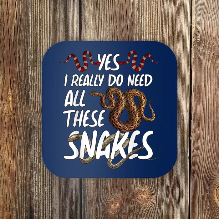 Funny Snake Designs For Men Women Herpetology Reptile Lovers Coaster