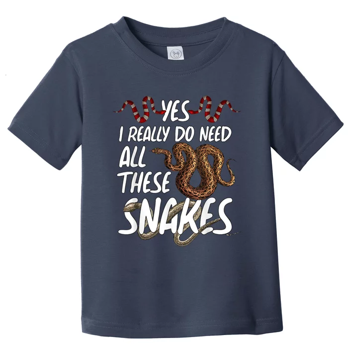 Funny Snake Designs For Men Women Herpetology Reptile Lovers Toddler T-Shirt