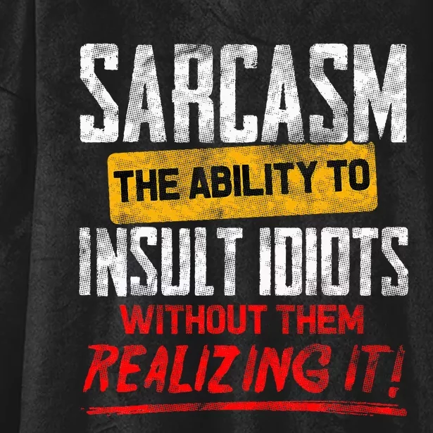 Funny Sarcasm Definition Hooded Wearable Blanket