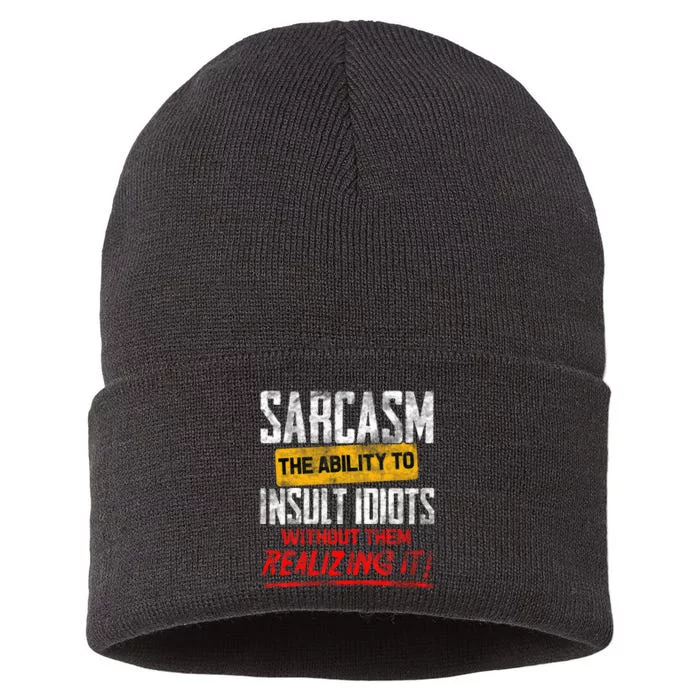 Funny Sarcasm Definition Sustainable Knit Beanie