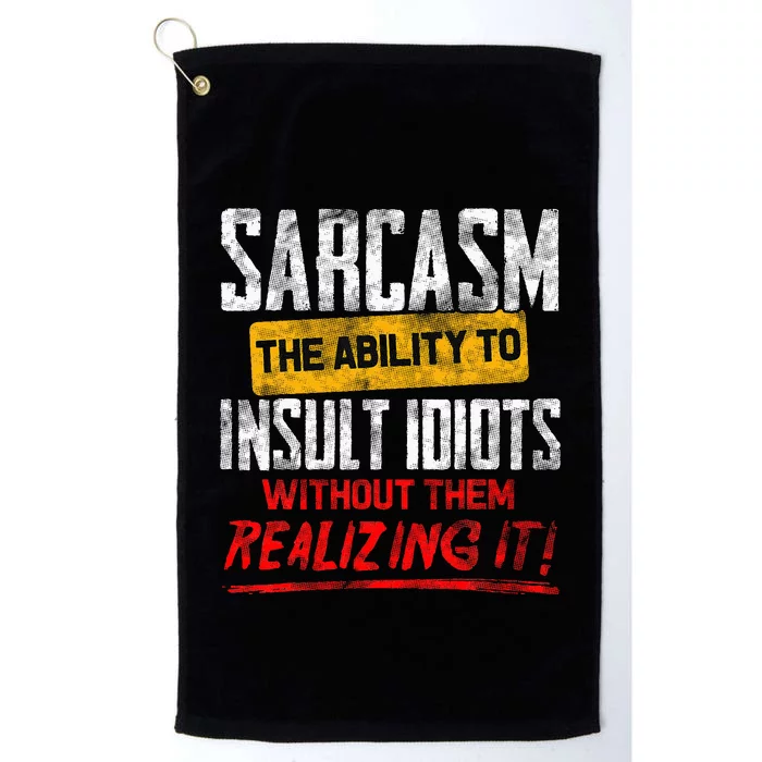 Funny Sarcasm Definition Platinum Collection Golf Towel