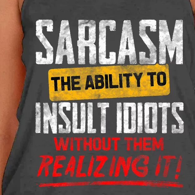 Funny Sarcasm Definition Women's Knotted Racerback Tank