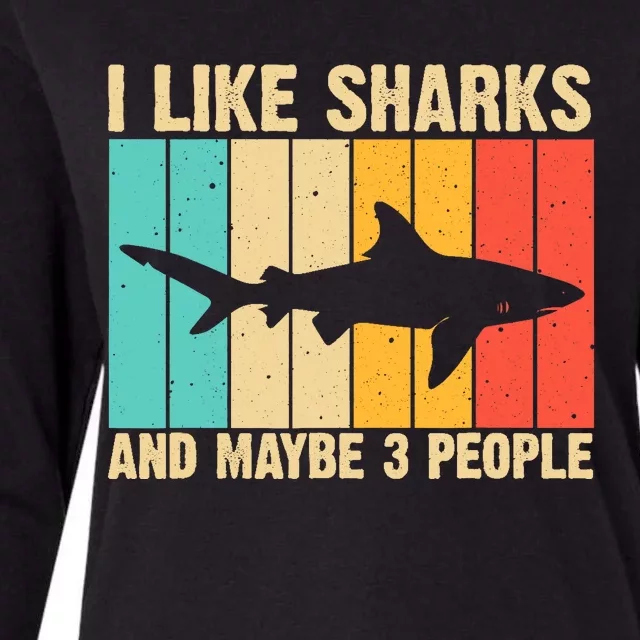 Funny Shark Design For Animal Shark Stuff Womens Cotton Relaxed Long Sleeve T-Shirt