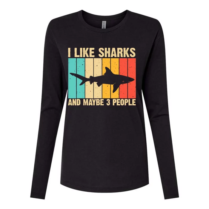 Funny Shark Design For Animal Shark Stuff Womens Cotton Relaxed Long Sleeve T-Shirt