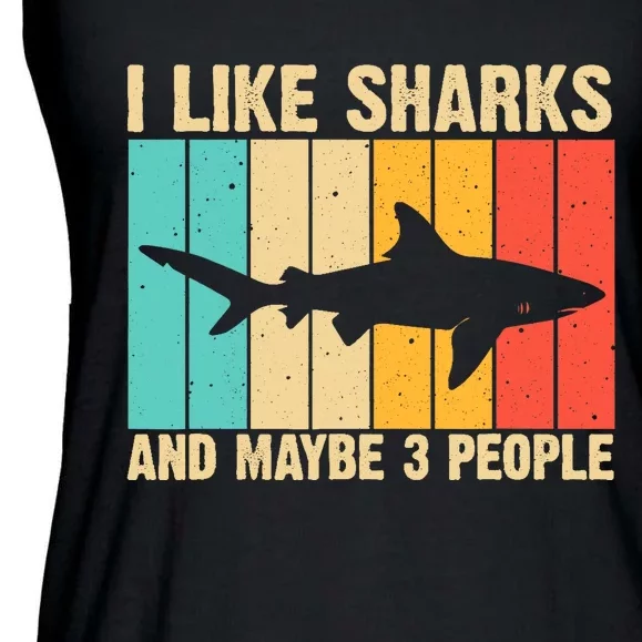 Funny Shark Design For Animal Shark Stuff Ladies Essential Flowy Tank