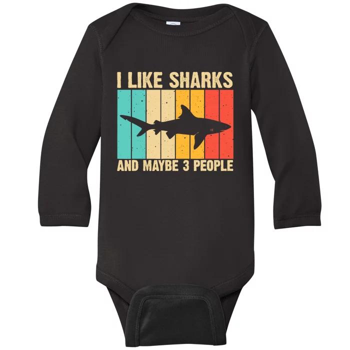 Funny Shark Design For Animal Shark Stuff Baby Long Sleeve Bodysuit