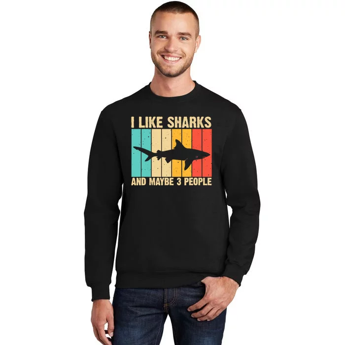 Funny Shark Design For Animal Shark Stuff Tall Sweatshirt