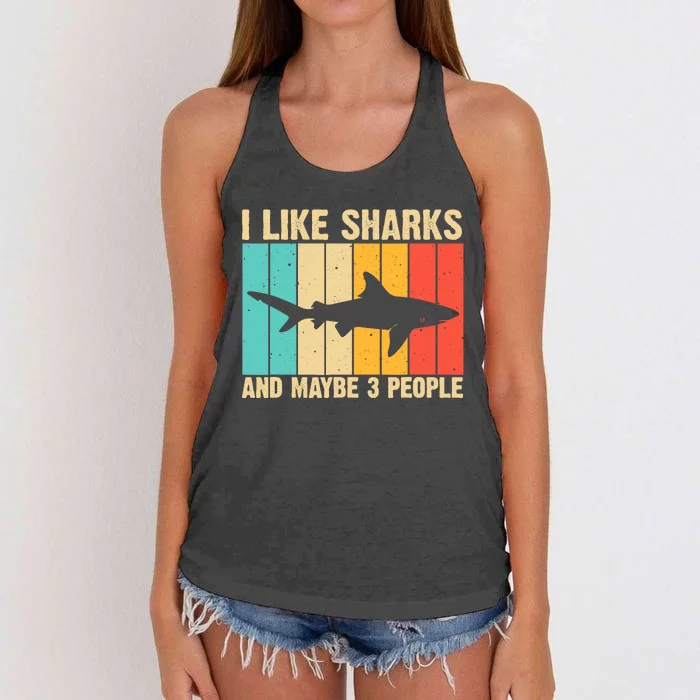 Funny Shark Design For Animal Shark Stuff Women's Knotted Racerback Tank