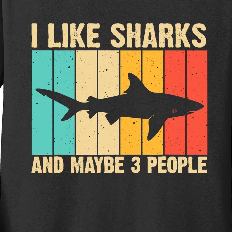 Funny Shark Design For Animal Shark Stuff Kids Long Sleeve Shirt