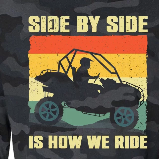 Funny SxS Design SxS UTV Side By Side Vehicle Cropped Pullover Crew