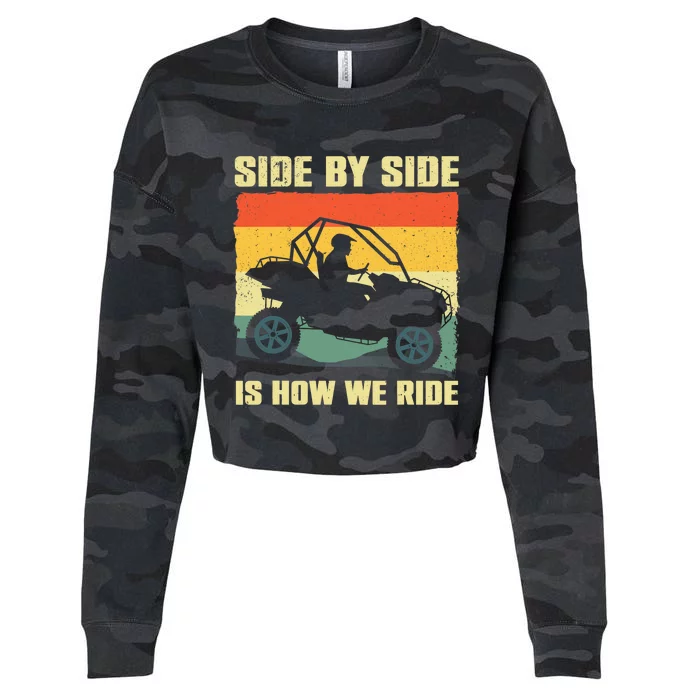 Funny SxS Design SxS UTV Side By Side Vehicle Cropped Pullover Crew