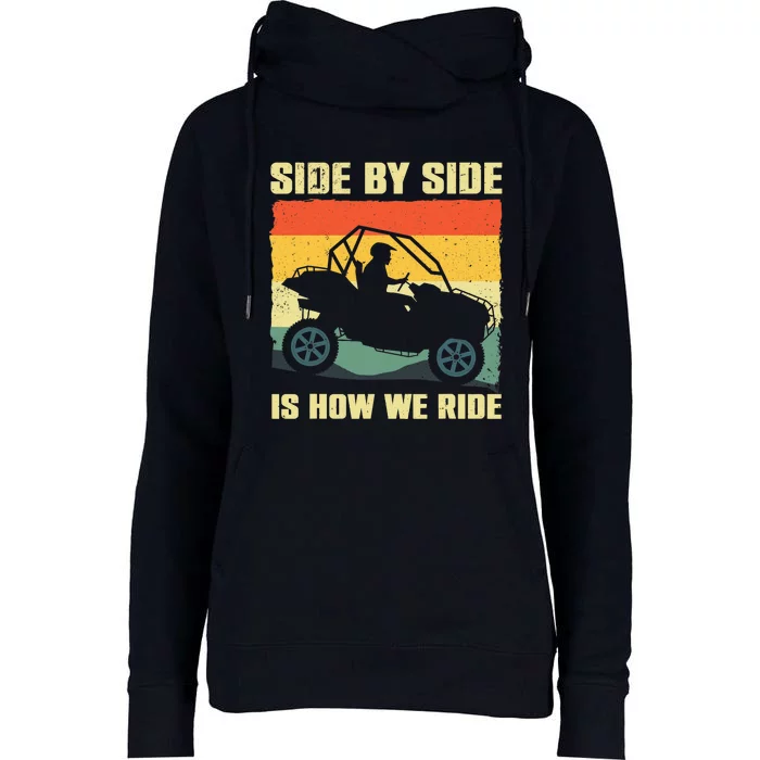 Funny SxS Design SxS UTV Side By Side Vehicle Womens Funnel Neck Pullover Hood