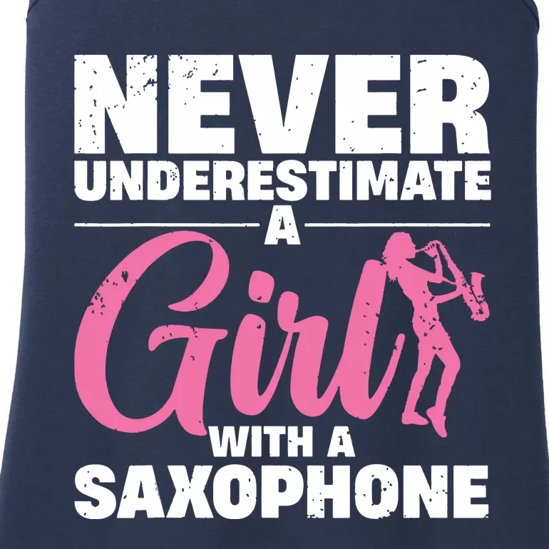 Funny Saxophone Design For Girl Women Saxophonist Sax Lover Ladies Essential Tank