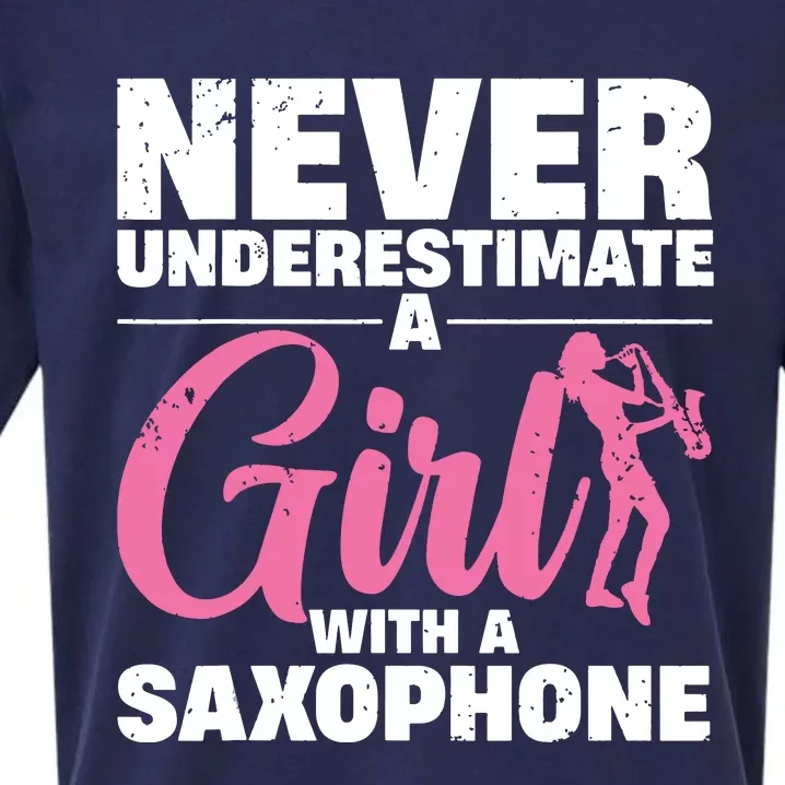 Funny Saxophone Design For Girl Women Saxophonist Sax Lover Sueded Cloud Jersey T-Shirt