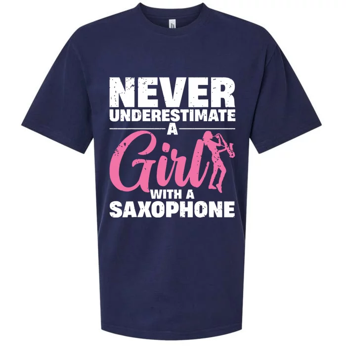 Funny Saxophone Design For Girl Women Saxophonist Sax Lover Sueded Cloud Jersey T-Shirt