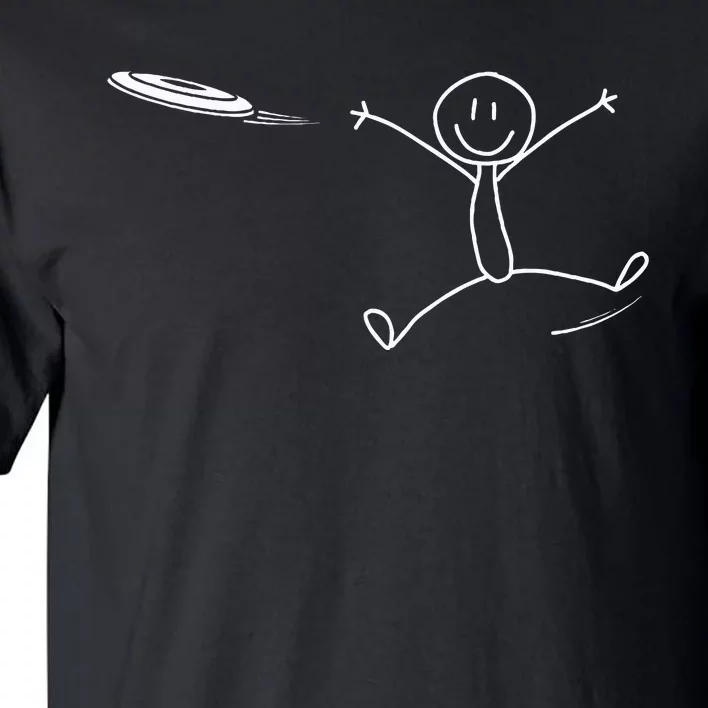 Frisbee Stickman Disc Golf Funny Ultimate Frisbee Game Tall T-Shirt