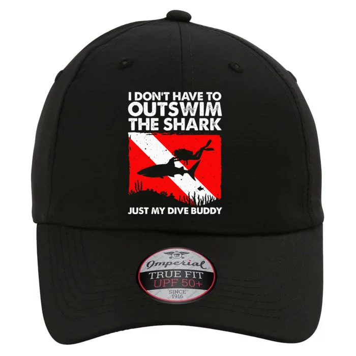 Funny Scuba Diving Design For Men Women Shark Diving Buddy The Original Performance Cap