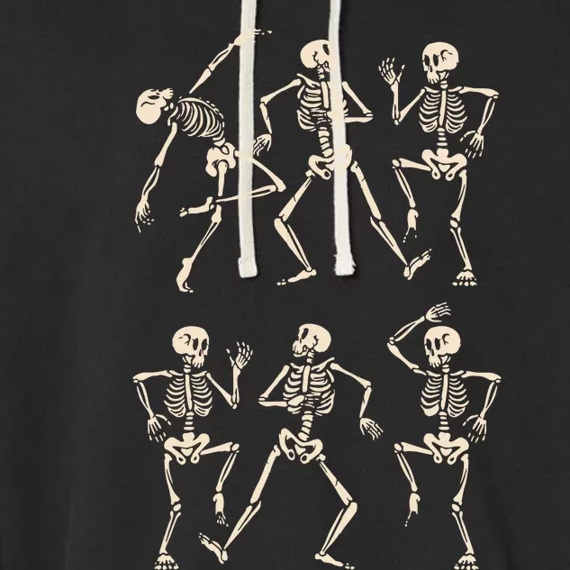 Funny Skeletons Dance Halloween For Kids Garment-Dyed Fleece Hoodie