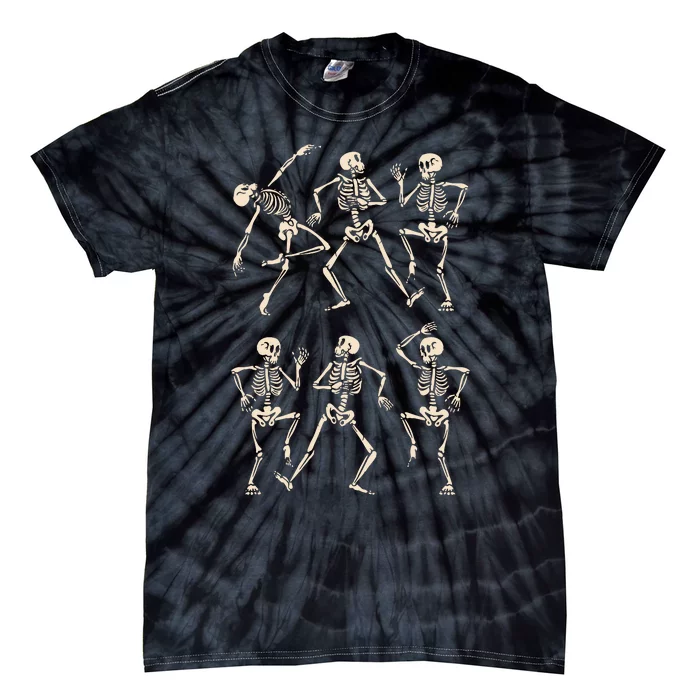 Funny Skeletons Dance Halloween For Kids Tie-Dye T-Shirt