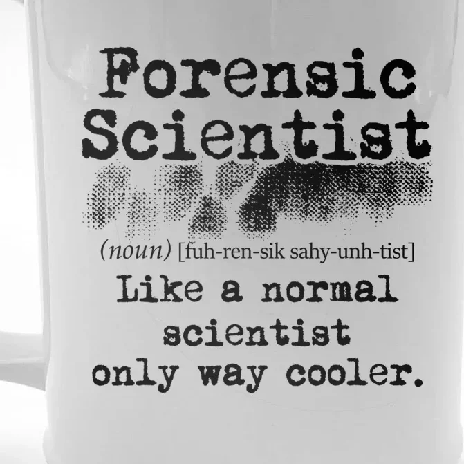 Forensic Scientist Definition Forensics Evidence Technician Gift Front & Back Beer Stein