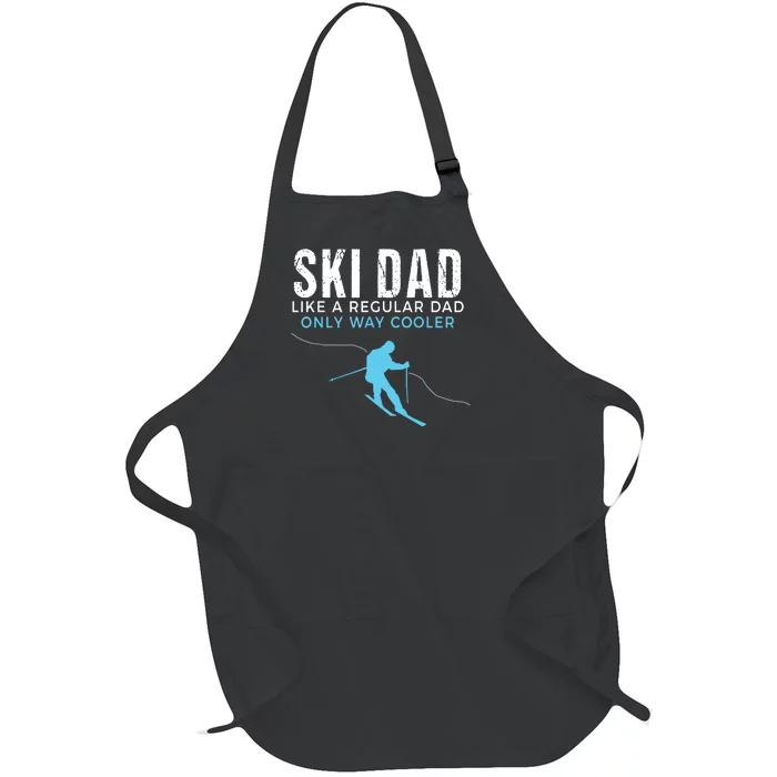 Funny Ski Dad Skier Full-Length Apron With Pocket