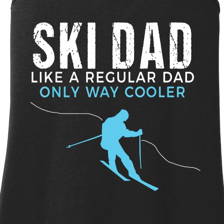 Funny Ski Dad Skier Ladies Essential Tank