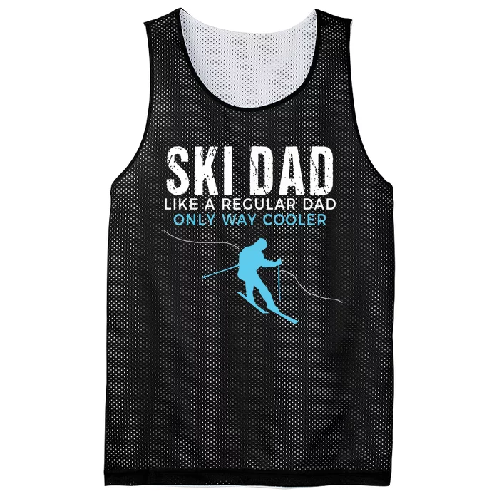 Funny Ski Dad Skier Mesh Reversible Basketball Jersey Tank