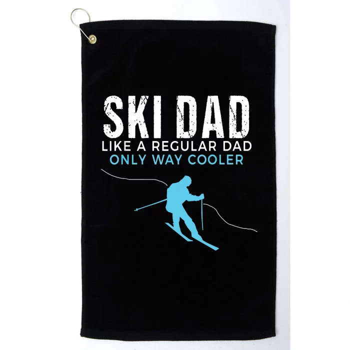 Funny Ski Dad Skier Platinum Collection Golf Towel