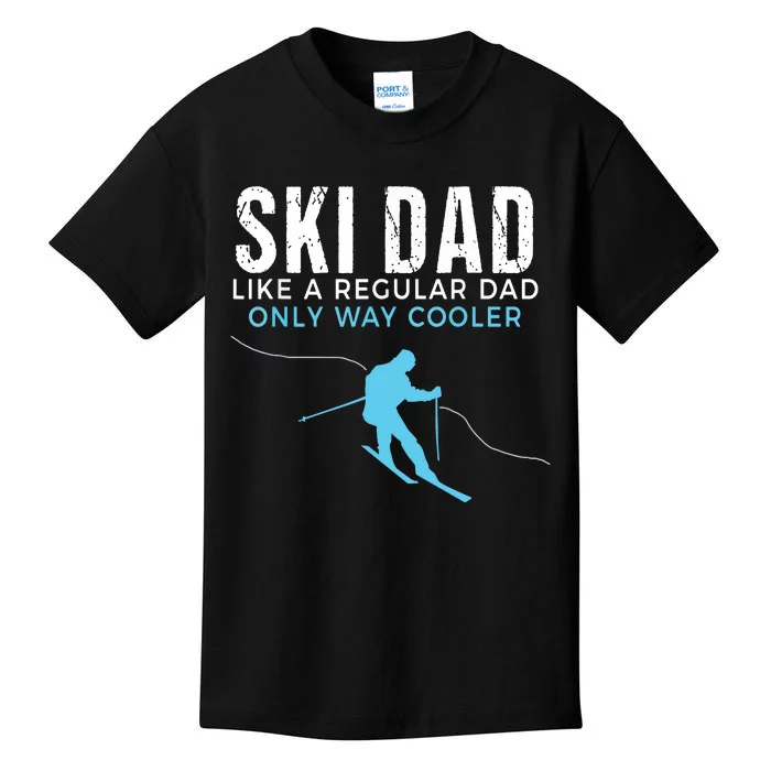 Funny Ski Dad Skier Kids T-Shirt