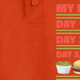 Funny Salad Diet Food Not Diet Soda Hamburger Quote Cool Gift Dry Zone Grid Performance Polo